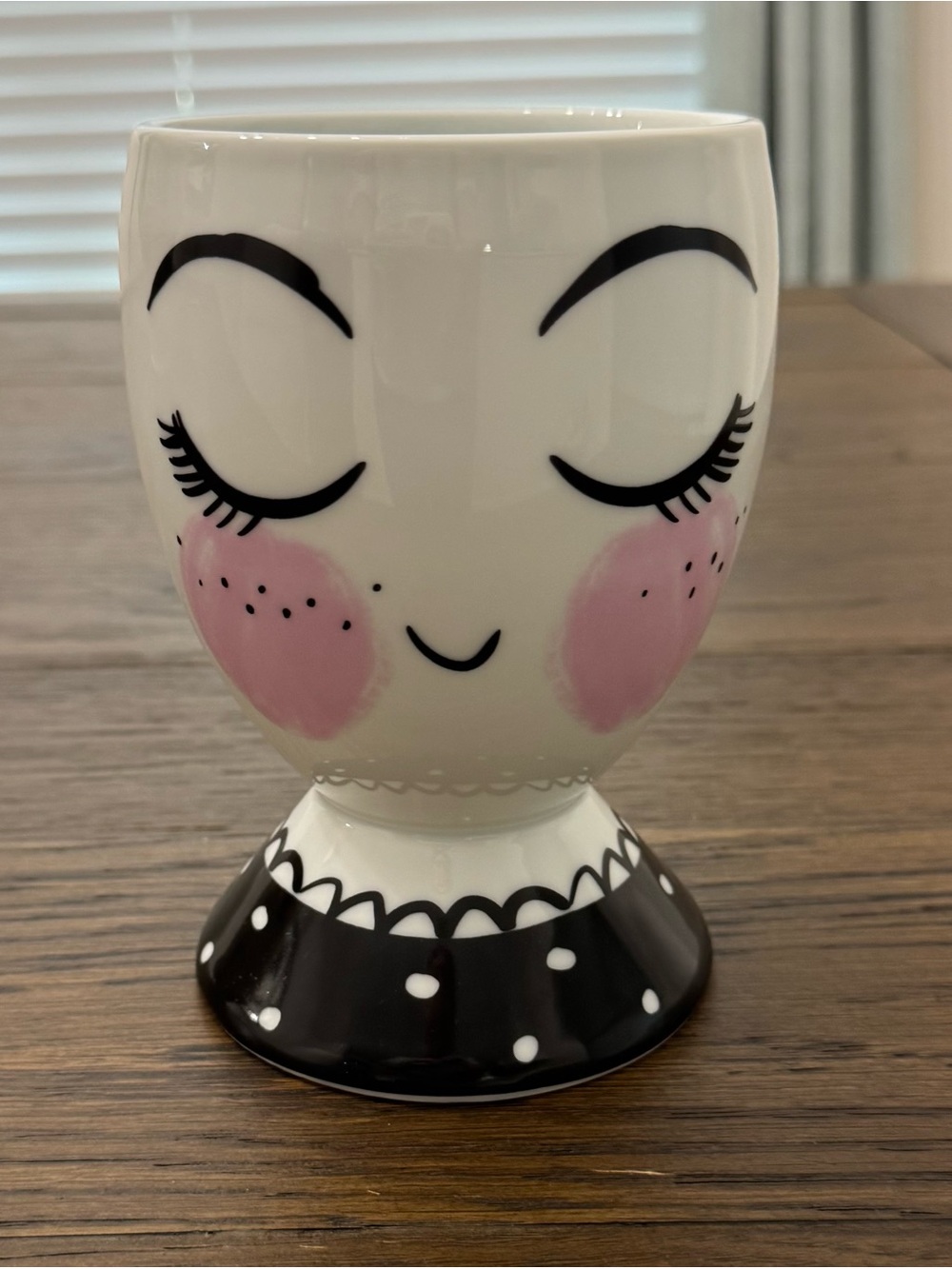 Lady Head Vase Planter Pencil Cup Makeup Brush Holder Ceramic